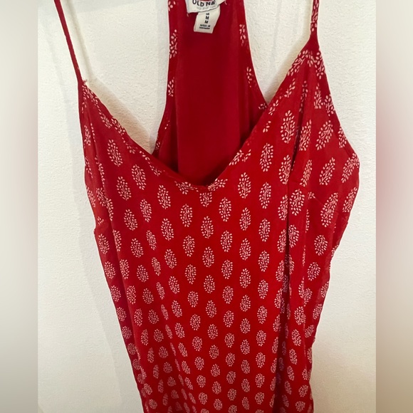 Women’s Red Old Navy Summer Midi Dress Size Medium - Picture 4 of 8